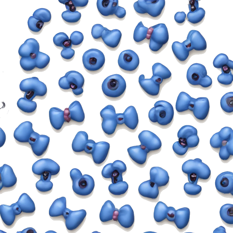 Blue Ribbon with Blueberry Emojis on it emoji