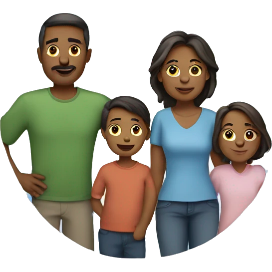 family 2 parents 2 sons 1 daughter emoji