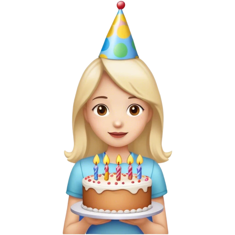 Birthday girl happy celebration  emoji