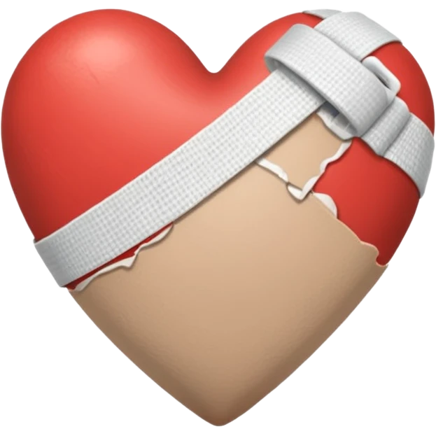 Black and white bandage heart emoji