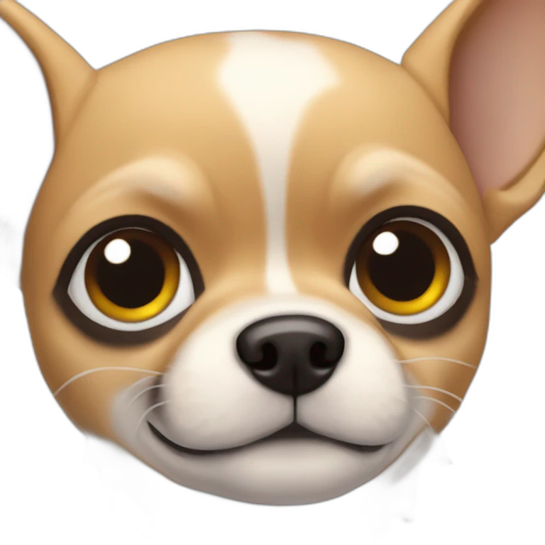 chihuahua negro ladrando emoji