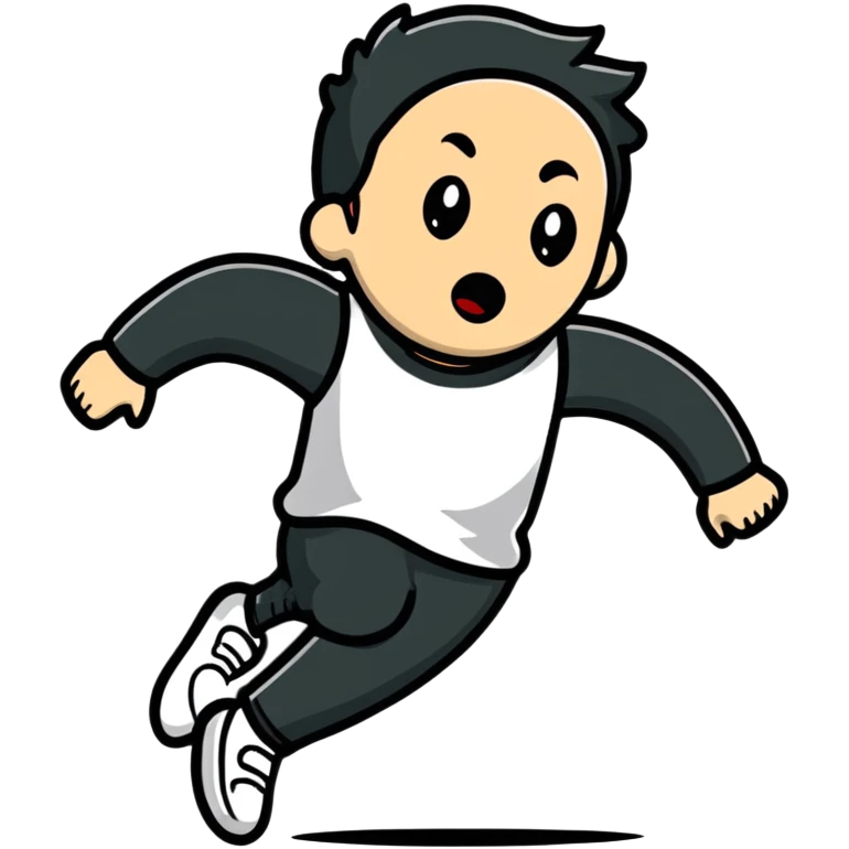 Person running away in terror from unseen threat emoji