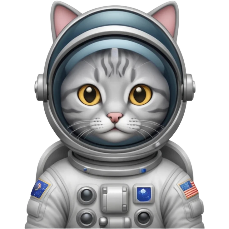 grey cat Astronaut emoji