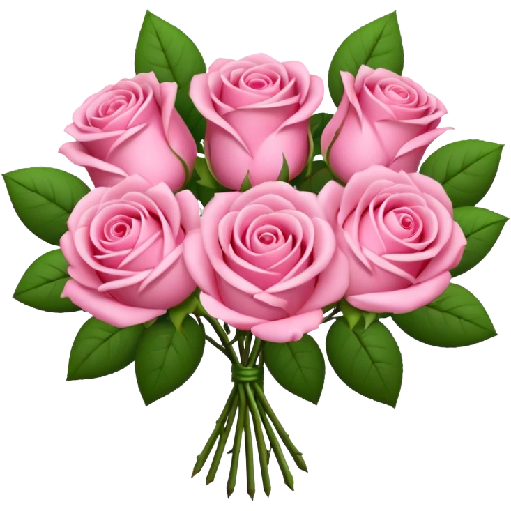 Bouquet of pink roses  emoji
