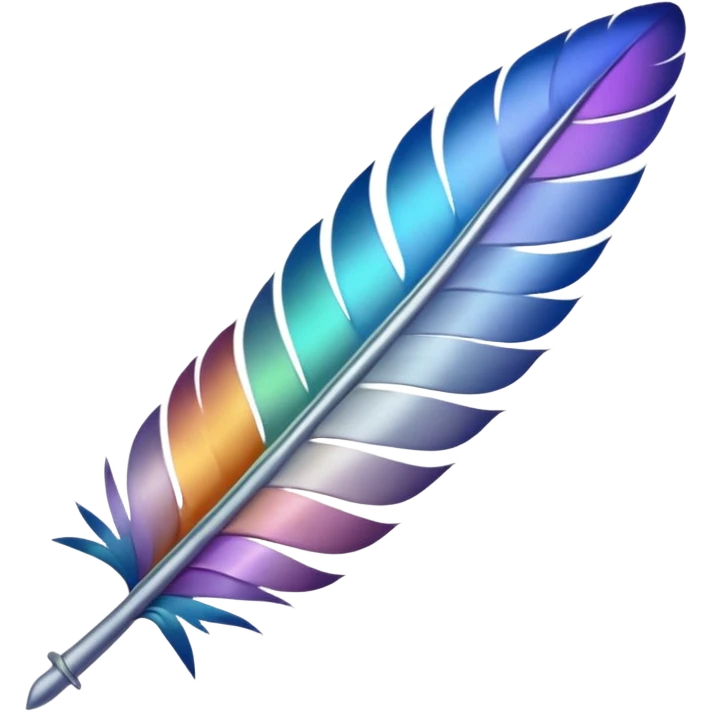the neatly arranged feathers of a dovetail emoji