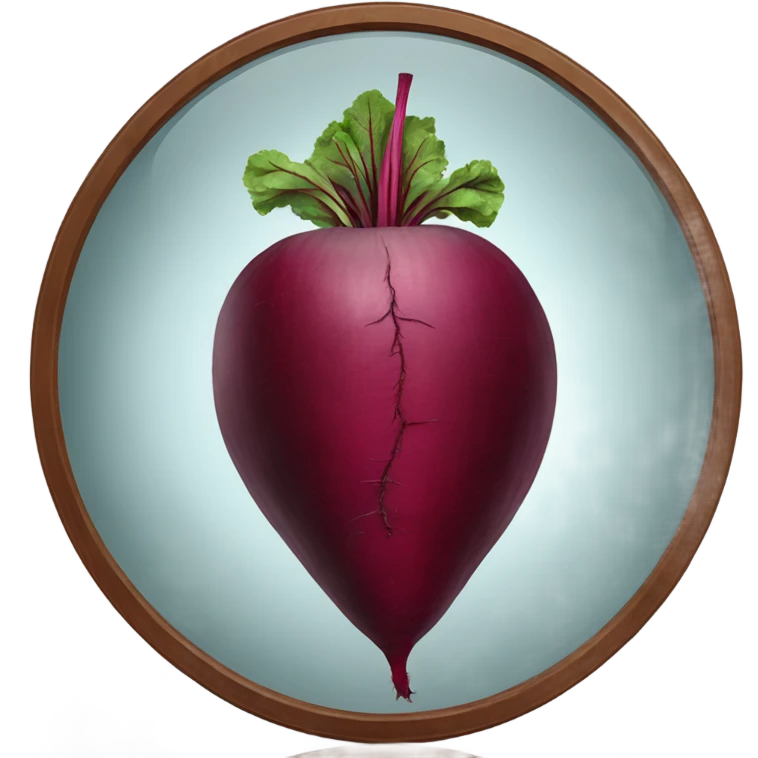 beetroot inside the mirror emoji