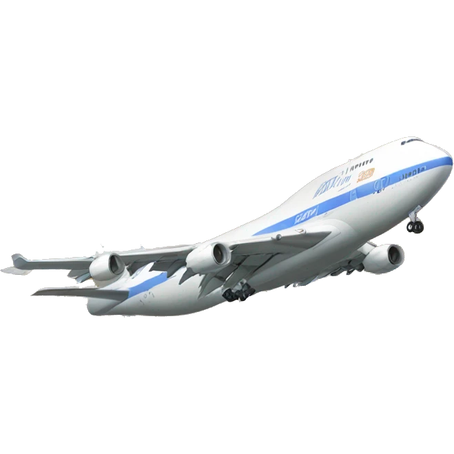 Songoku qui pilote un Boeing 747- 800 emoji