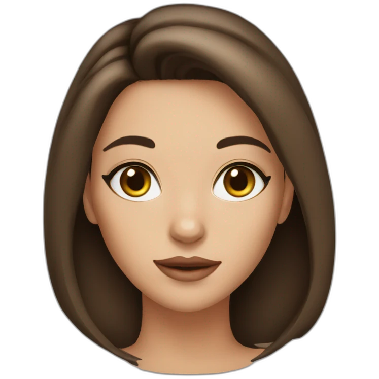 cat brunette woman beauty eyes emoji