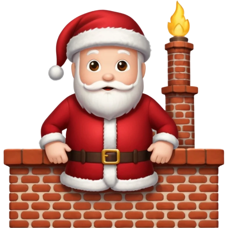 Santa on a chimney emoji
