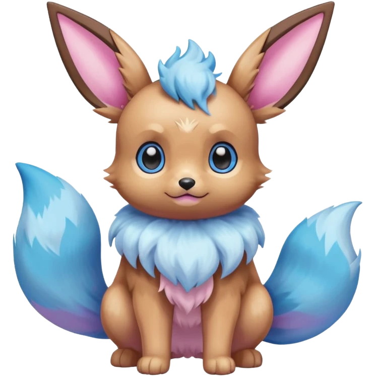 Kawaii Shiny Pastel Eevee Full Body emoji
