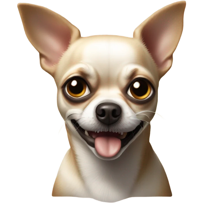 Scary ugly dirty small chihuahua  emoji