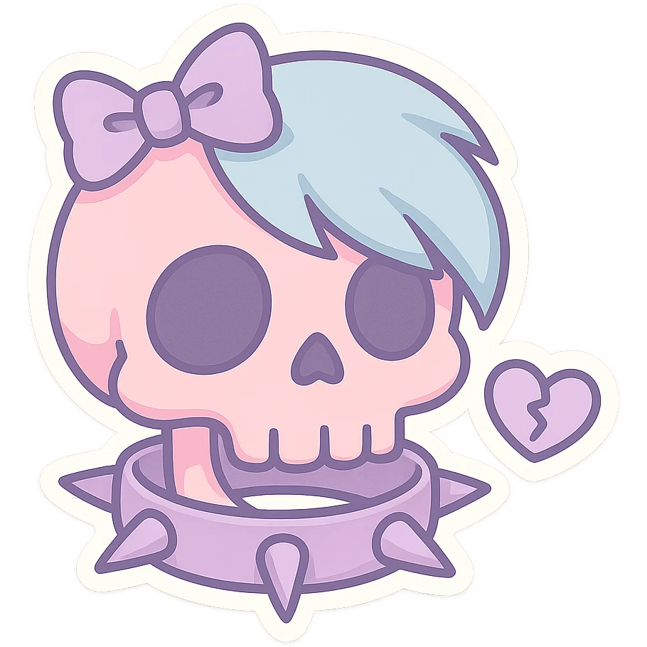 pastel emo objects, show one emoji