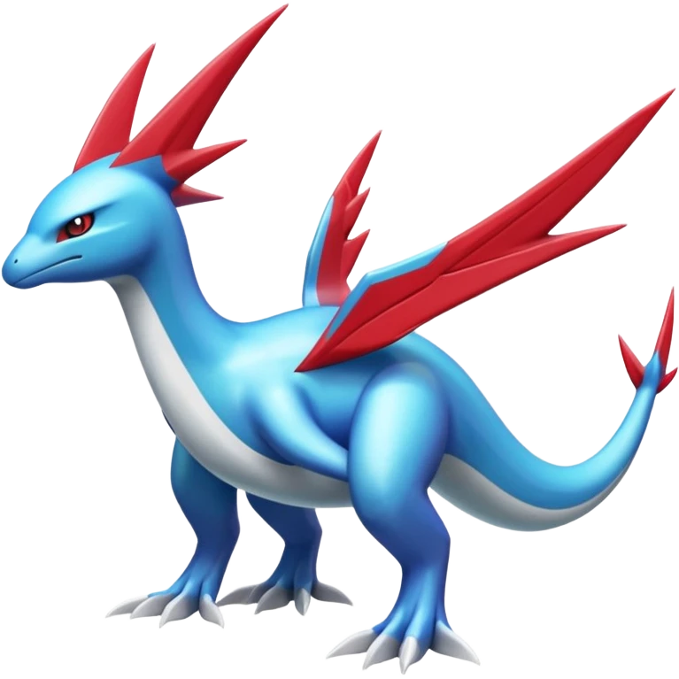Iridescent shiny cyan red Palkia-Dialga-Latios-Latias-Salamence-Cresselia-fusion  emoji