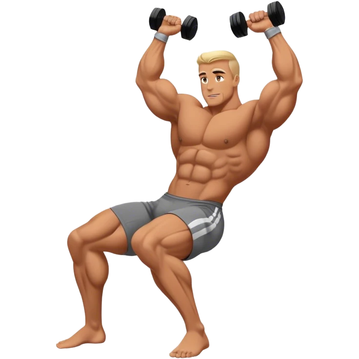 bodybuilder rotational-core exercise emoji