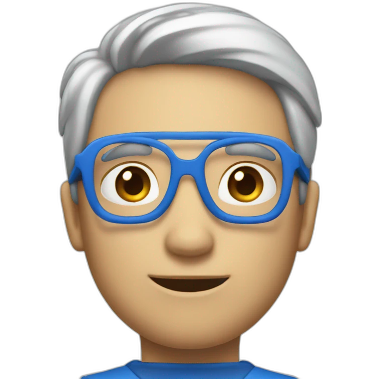the number 1, not a person, just the number 1 in a blue box emoji
