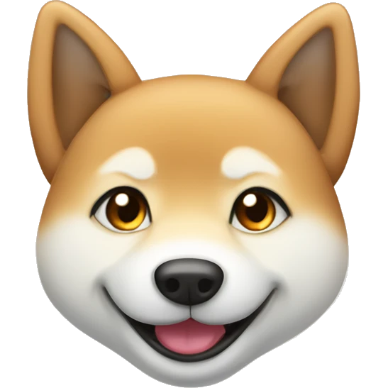 siba inu grinning squinting face close eyes emoji
