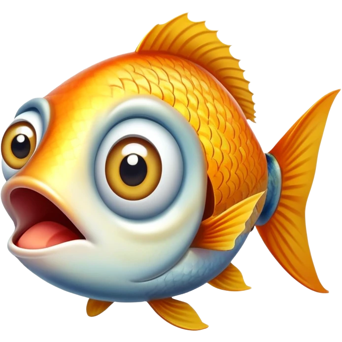 Shocked fish emoji
