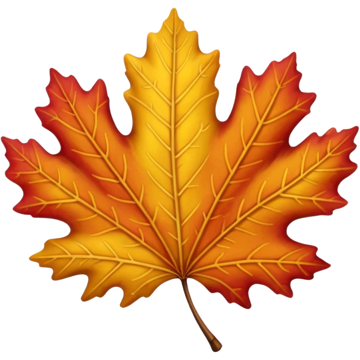 yellow and red oak leaf  emoji