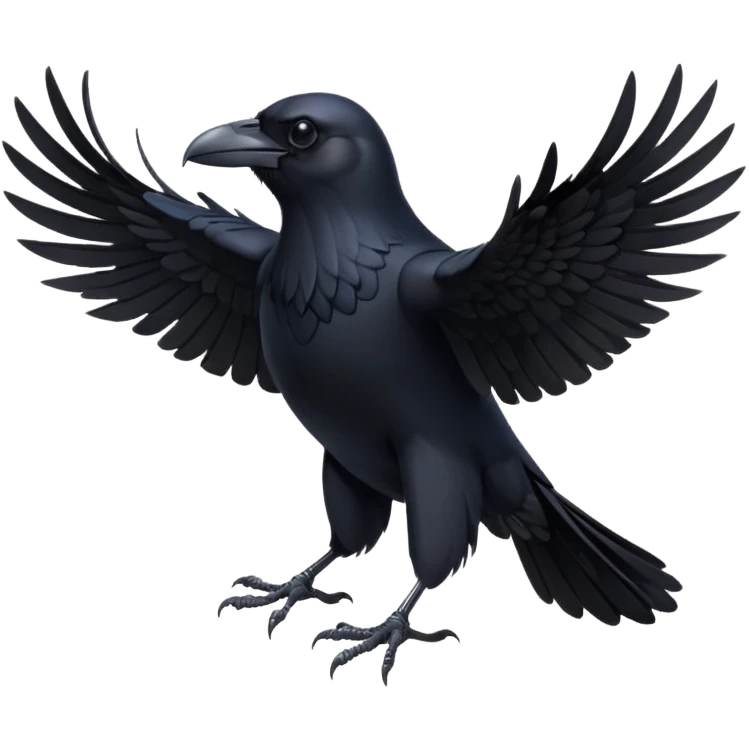 🐦‍⬛🪽 emoji