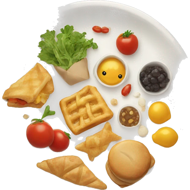 a plate of good food emoji