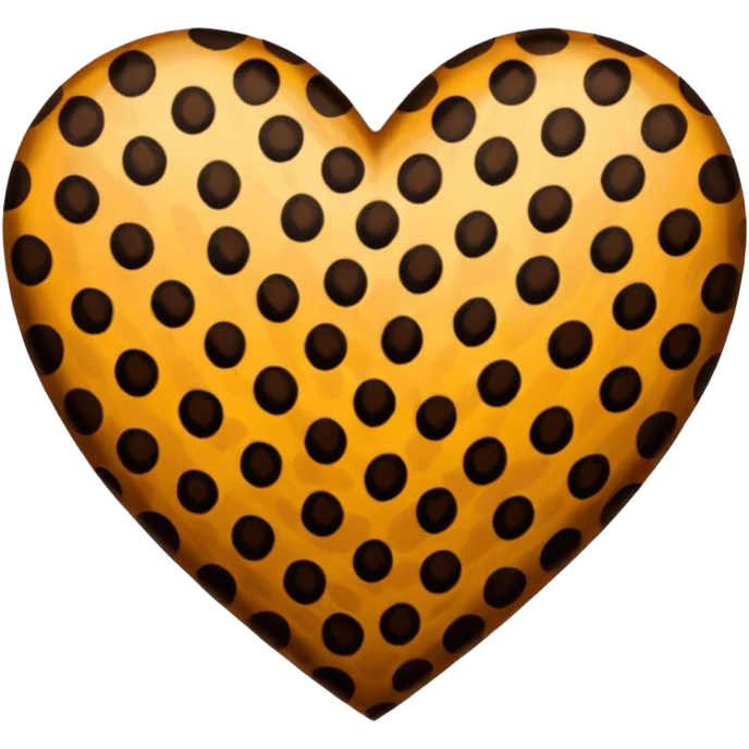 un cuore leopardato non giallo emoji