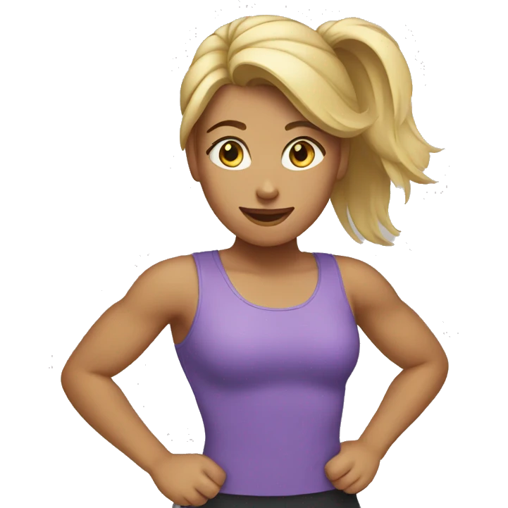 Girl exercises  emoji