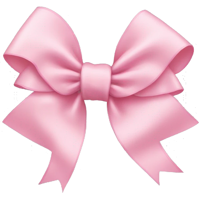 light pink ribbon bow emoji