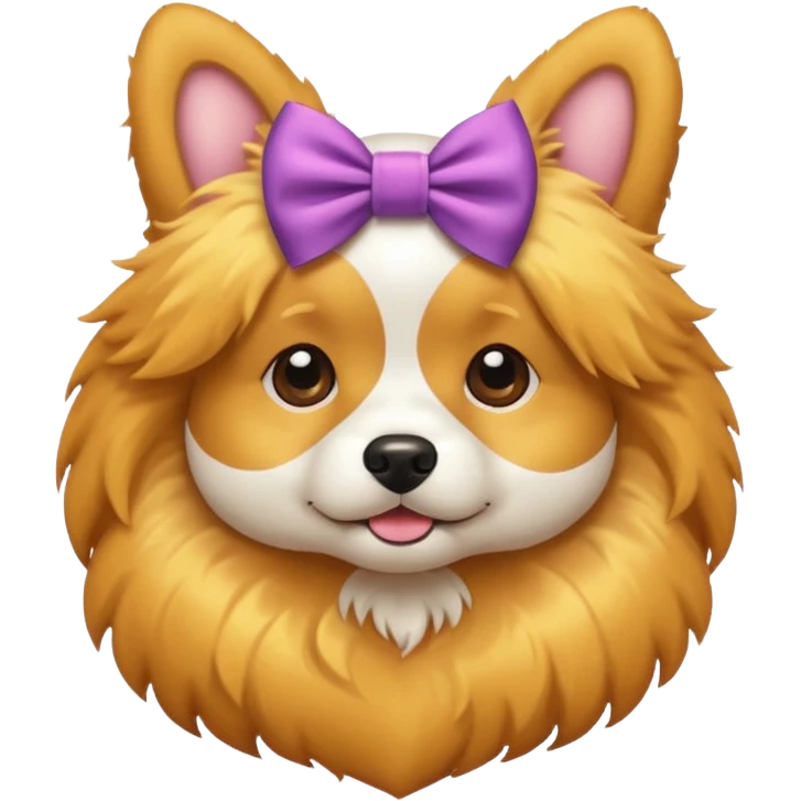 dog with bow emoji