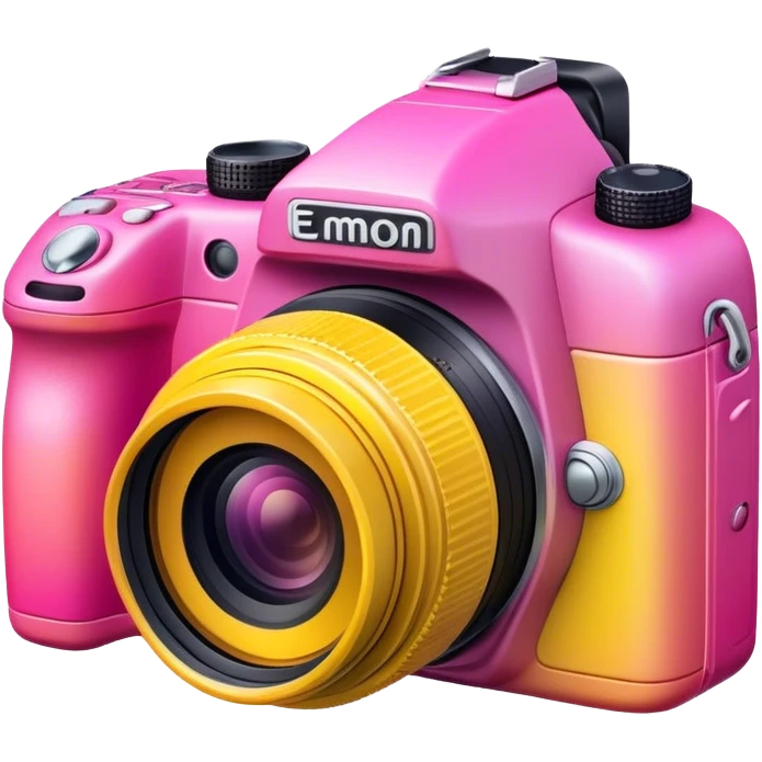 yellow/pink gradient professional camera emoji