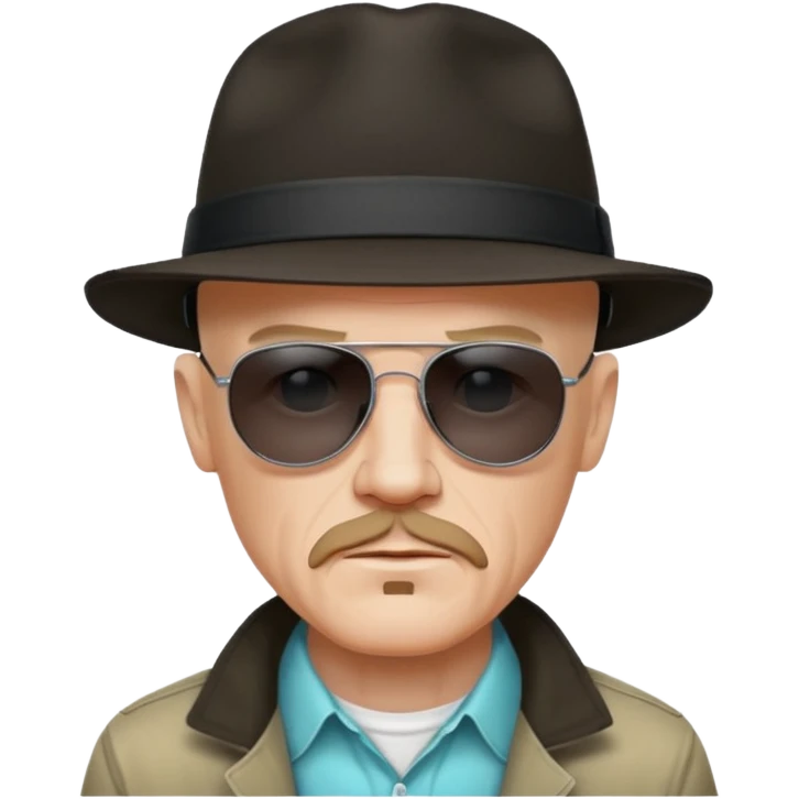 Hizenberg in hat and black sunglasses  emoji
