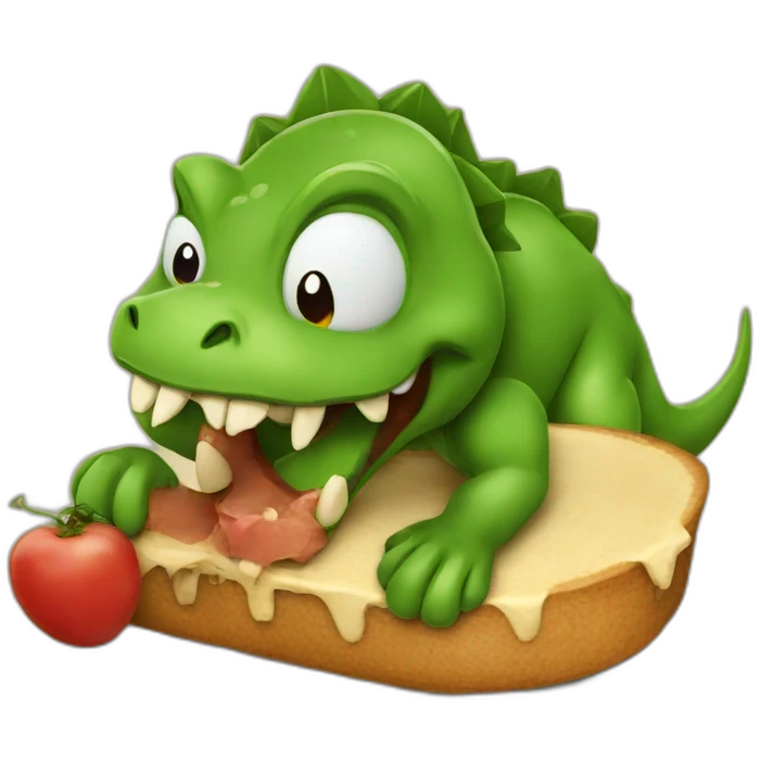 Vegan eat dinosaur emoji