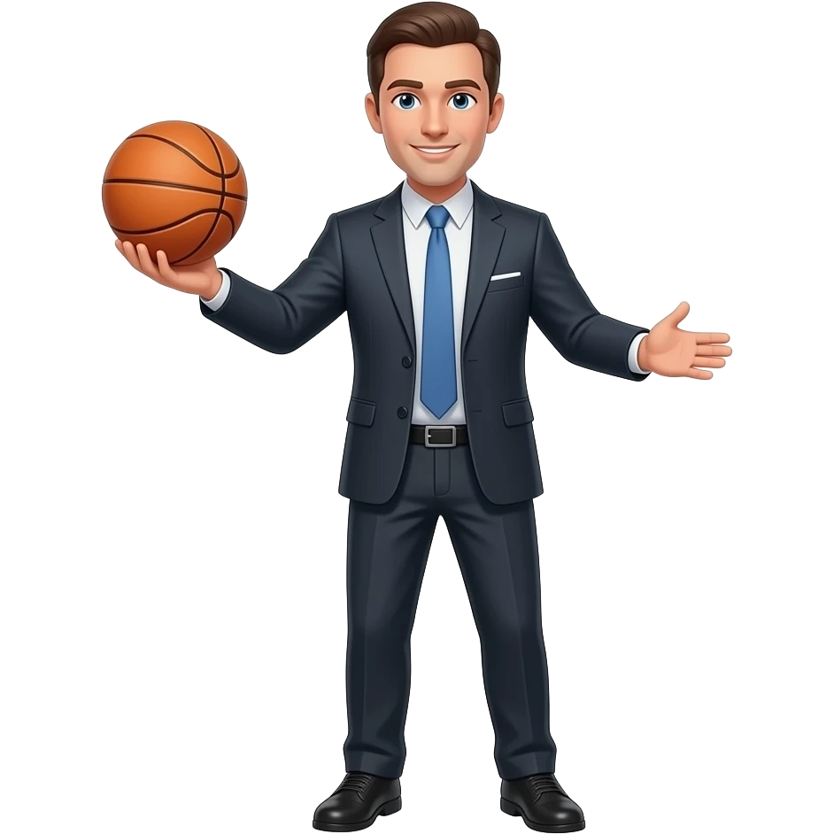 MONITOR CON JUGADA DE BASQUET emoji