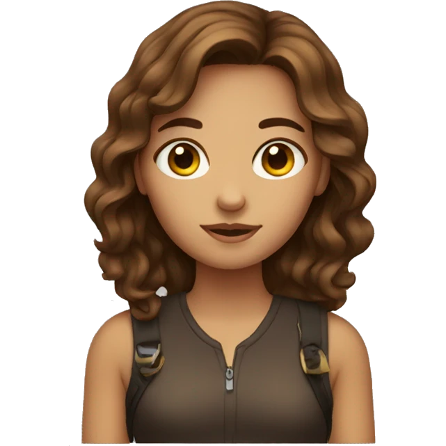 Brown hair girl  emoji