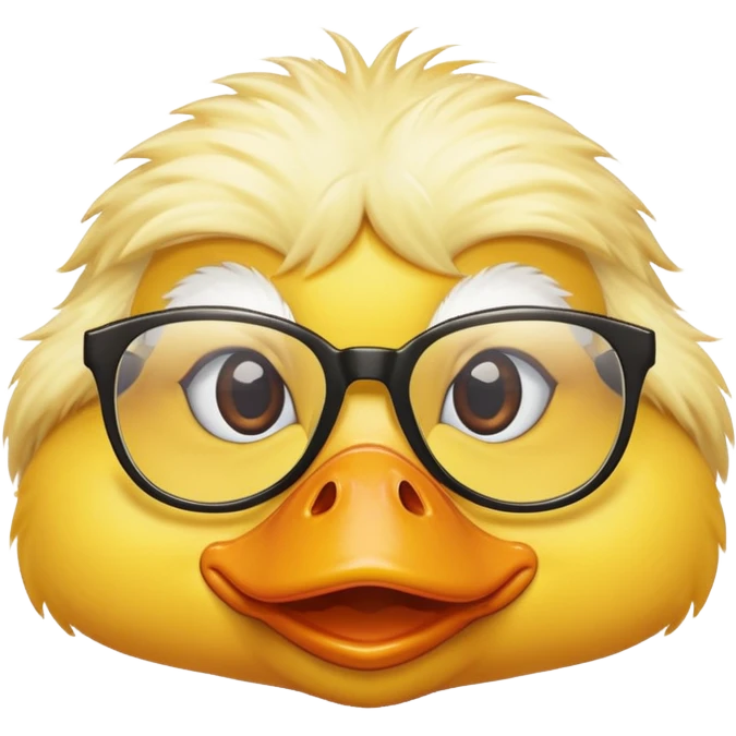 Pato con gafas  emoji