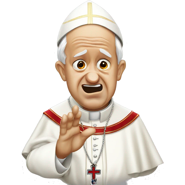 Pope Francis is crying emoji