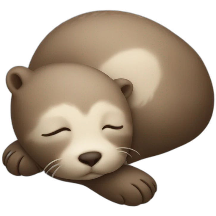 baby otter sleeping emoji