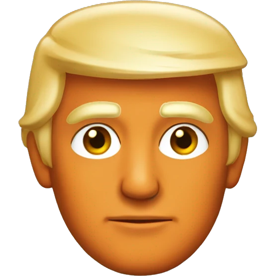 Donald Trump with orange concealer emoji