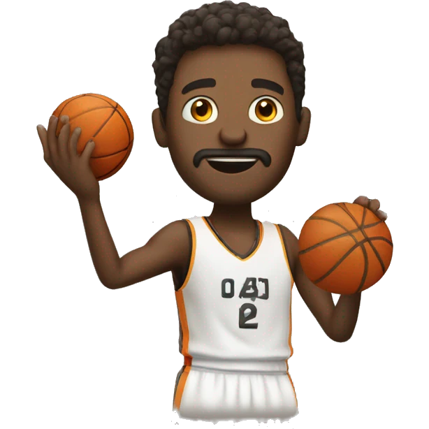 Guy shooting a three pointer emoji