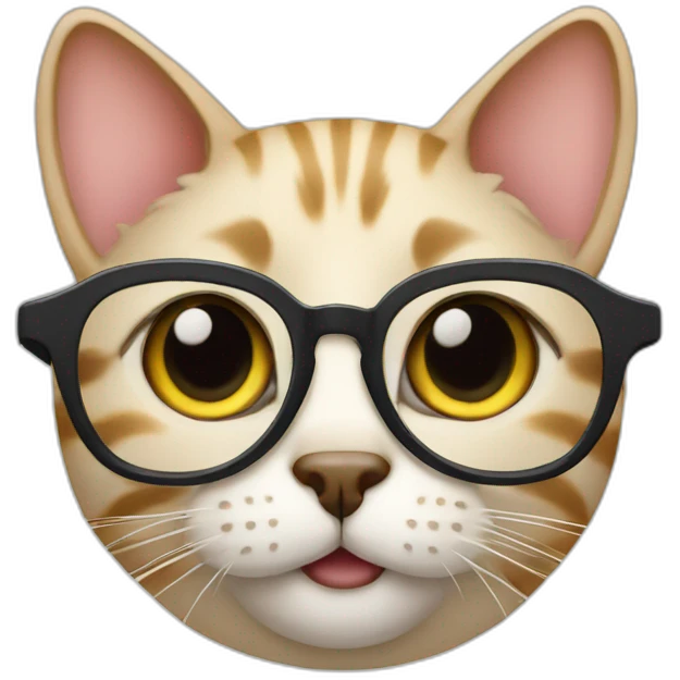 CAT con lentes  emoji