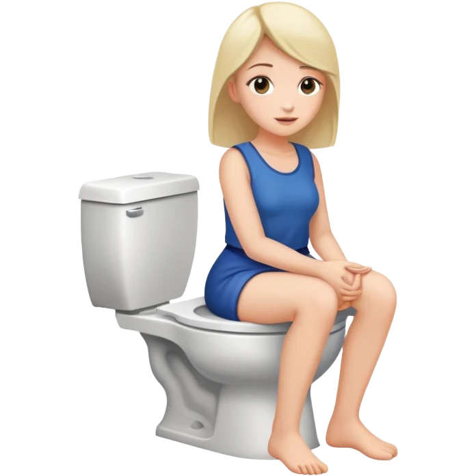 Woman sitting on the toilet  emoji