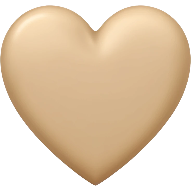 Beige heart  emoji