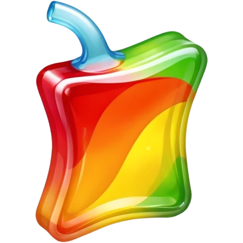 colorful shiny gusher gummy emoji