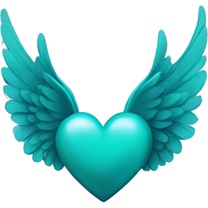 teal heart with wings emoji