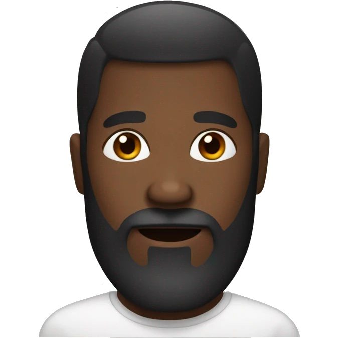 Black bearded man emoji