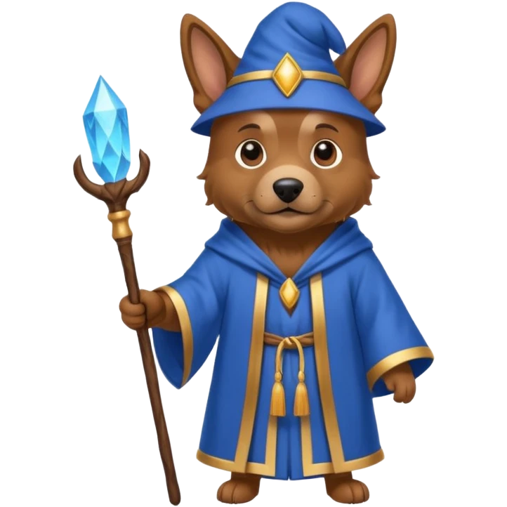 Dog wizard emoji