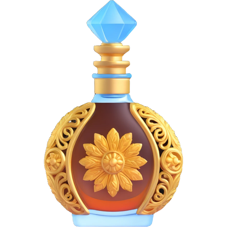 vintage AVON perfume bottle, ornate glass design from 1970s emoji