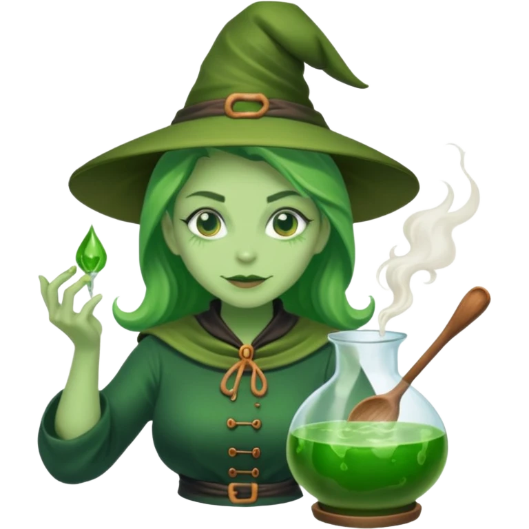 green witch cooking potion emoji