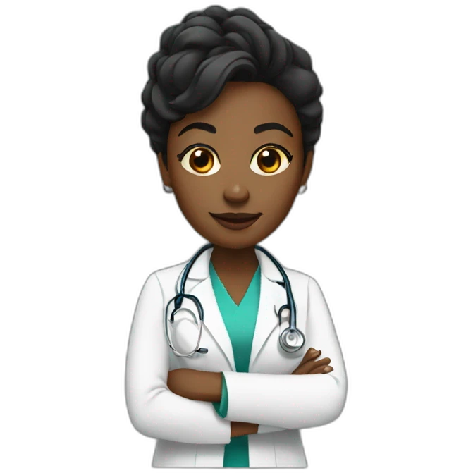 black woman doctor emoji