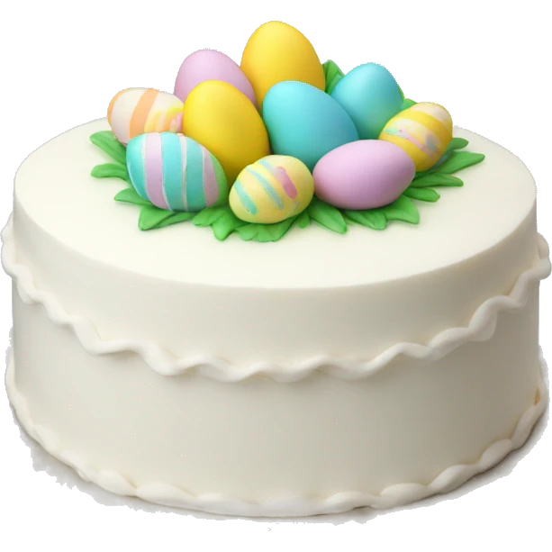 Easter white cake emoji