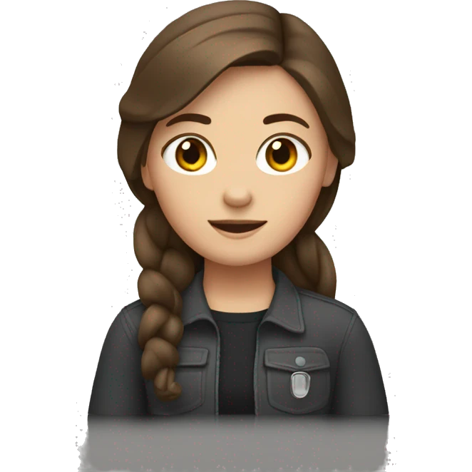 Brown haired girl with nail in tire emoji
